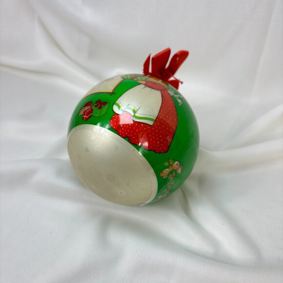 1981 Glass Gibson Merry CHRISTMAS Mother and Dad ORNAMENT Santa & Mrs. Claus - Picture 6 of 7